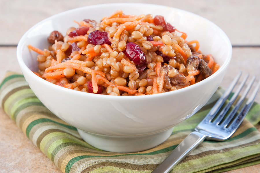 Cold Wheat Berry Salad with Riesling Cherries Wine4Food