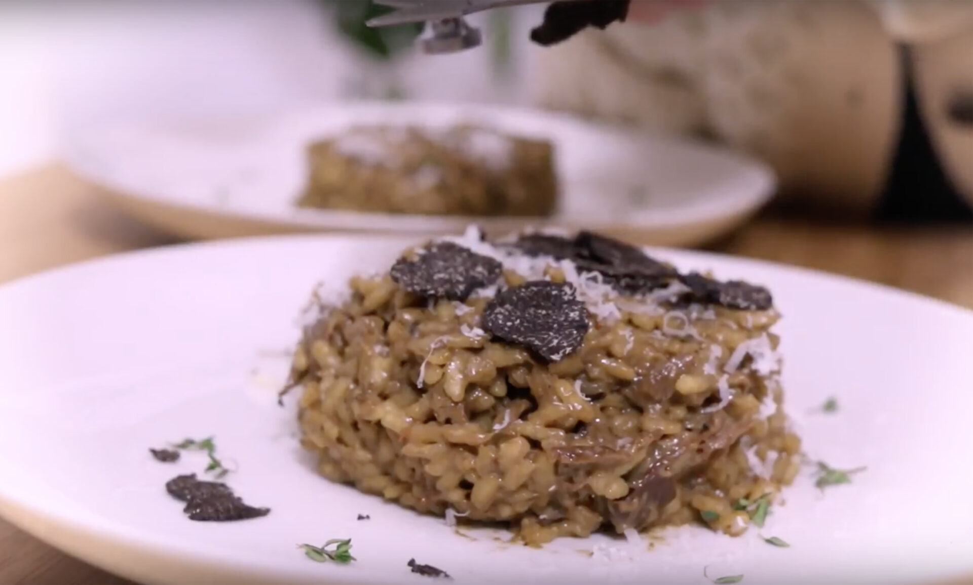 Black Truffle Risotto with Sparkling Rosé Wine4Food