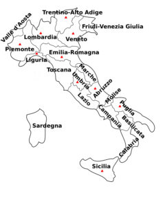 Map of Italy's Sparkling Wine Regions