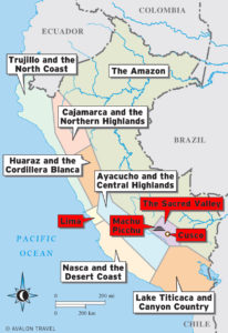 Peru Map Regions - Wine4Food