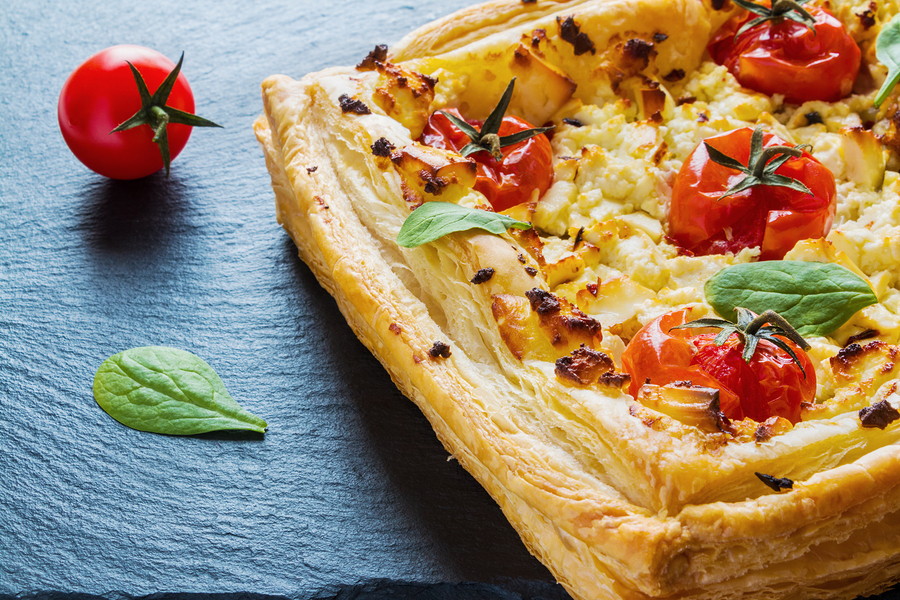 Roasted Cherry Tomato and Feta Tart - Wine4Food