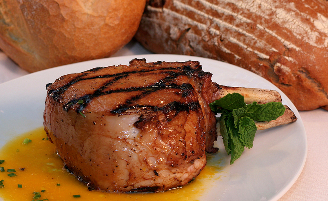 Grilled Pork Chops with Miso Curry Glaze and Sauce Wine4Food