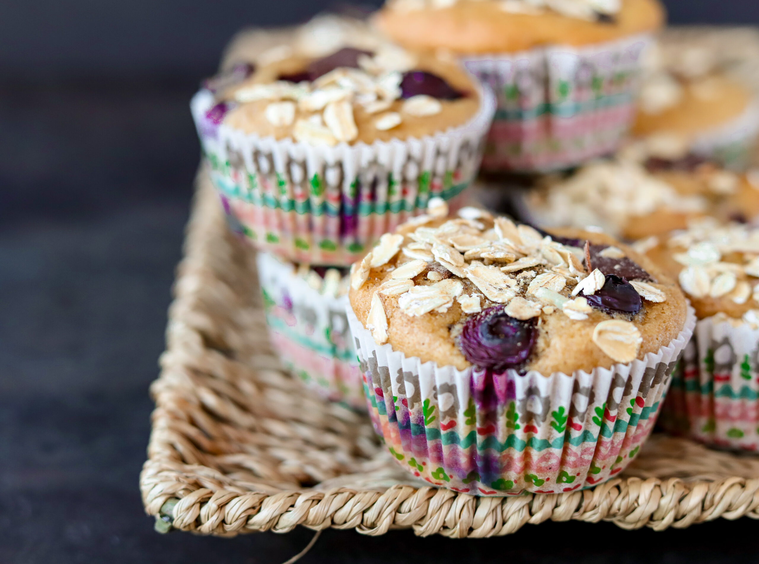 Healthy Blueberry Muffin Recipe with Oatmeal Flour - Wine4Food