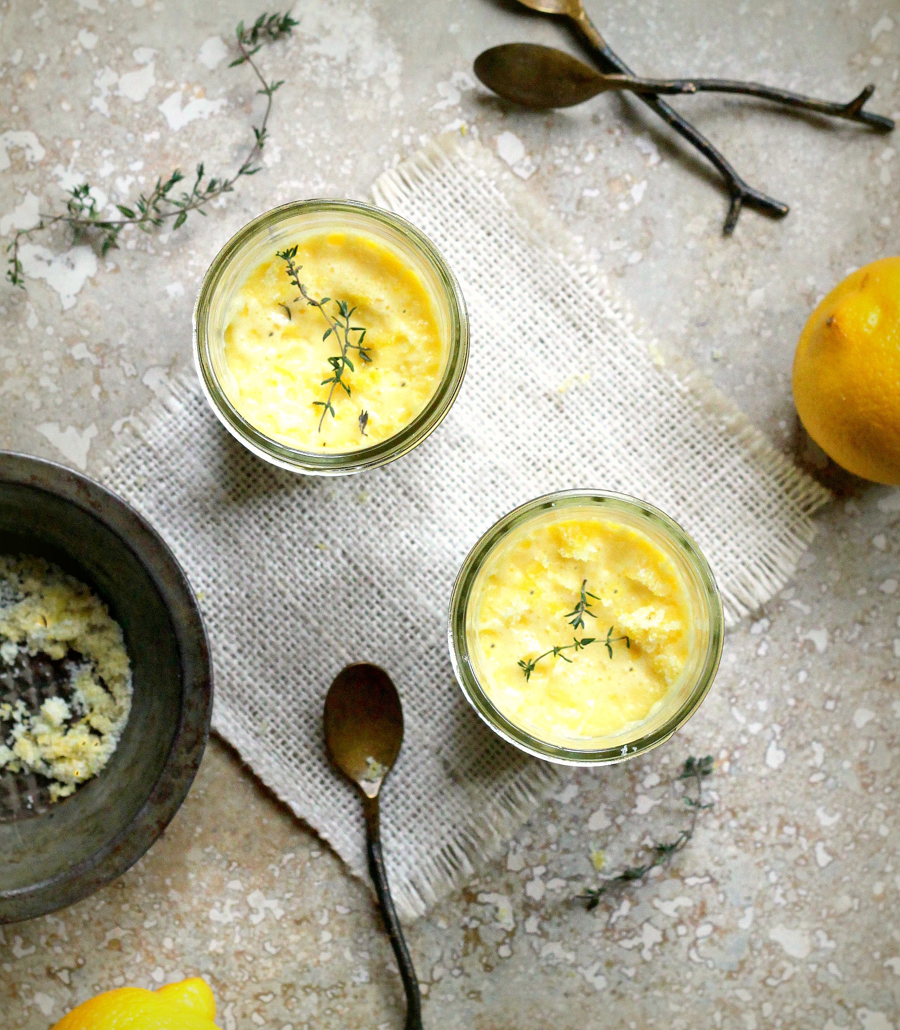 Lemon Thyme Pots de Crème Wine4Food