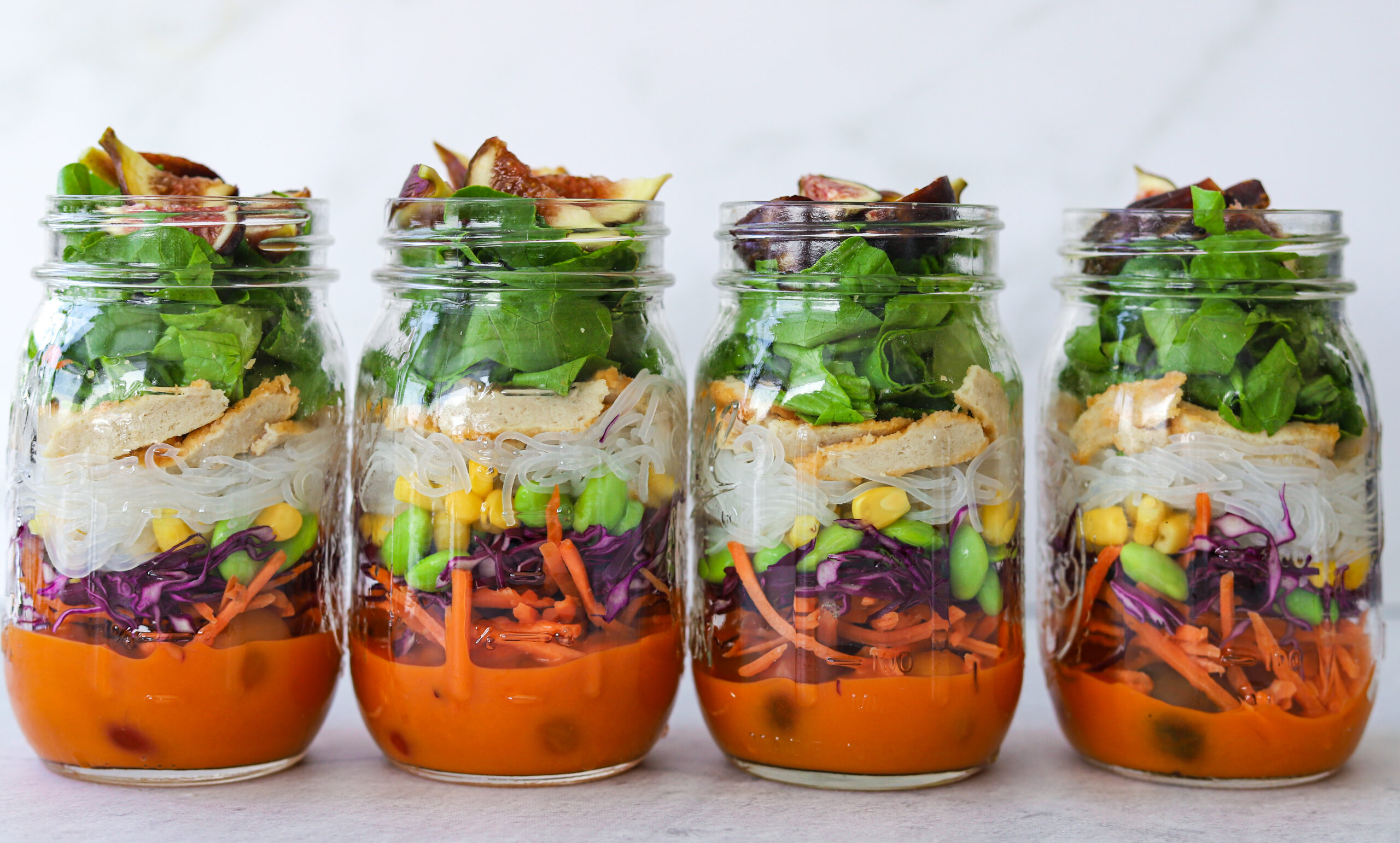 Mason Jar Overnight Salads - Wine4Food